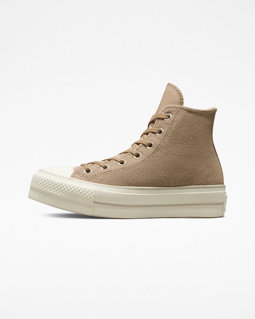 Topanky Na Platforme Converse Chuck Taylor All Star Lift Semisove Vysoke Damske Hnedožltý | SK 5Y11QG6